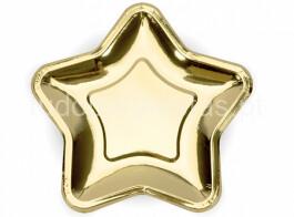 estrela dourada prato 23cm