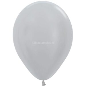 Balão Látex Prateado 30cm 12'