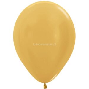 Balão Látex Dourado 30cm 12'