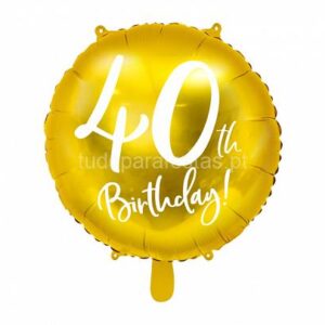 Balão 40th Birthday 45cm
