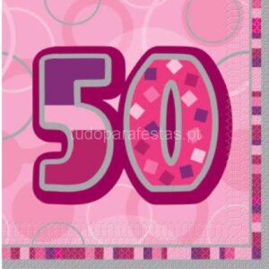 Guardanapos 50 Anos Rosa