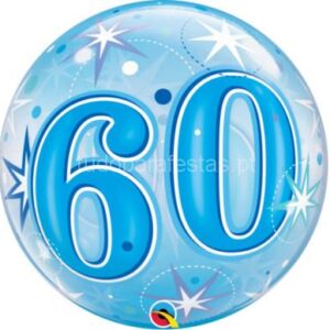 Balão 60 Azul Transparente
