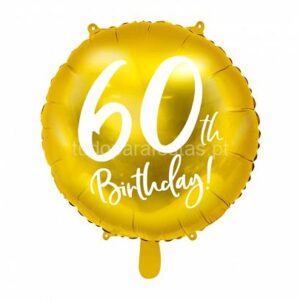 Balão 60th Birthday 45cm