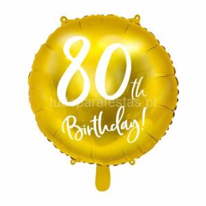Balão 80th Birthday 45cm