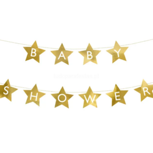 Faixa Baby Shower Estrela Dourado