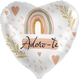 Balão Adoro-te Arco Iris Boho 43cm