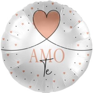Balão Amo-te Coração rose gold 43cm