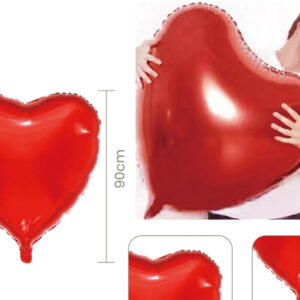 Balão Coração Vermelho 90cm