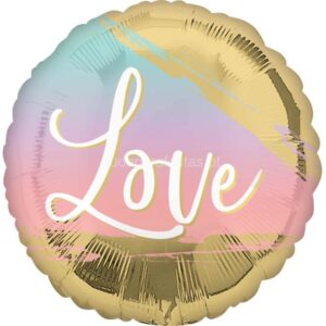 Balão Love pastel dourado 43cm