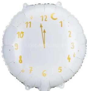 Balão Relógio Branco 45cm