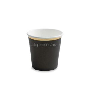 Copo Preto foil Ouro 100ml 6unid