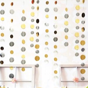 Decoração Círculos Prateados e Dourados 2,5m