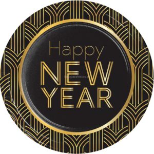 Pratos Happy New Year 22cm 8unid