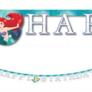 Faixa Happy Birthday Ariel 2m
