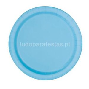Pratos Azul Claro 17cm 8unid