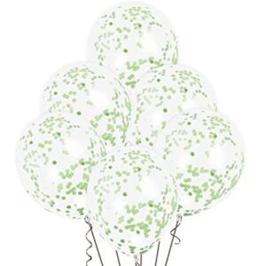 Balão Látex Confettis Verde 6unid