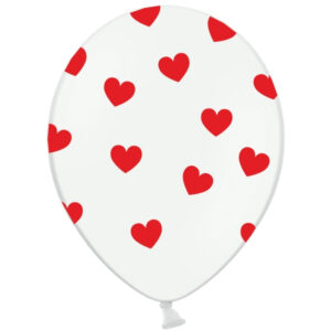 Balão Látex Corações Vermelhos