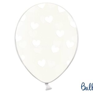 Balão Látex Corações Brancos