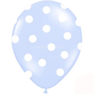 Balão Látex Bolinhas Azul Claro