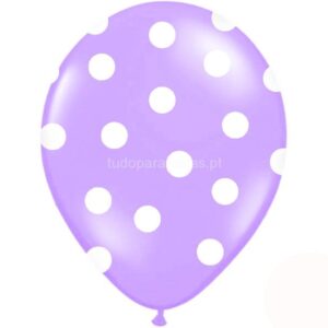 Balão Látex Bolinhas Roxo