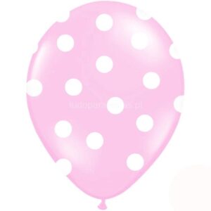 Balão Látex Bolinhas Rosa Claro