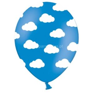 Balão Látex Nuvens Azul