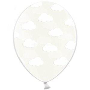 Balão Látex Nuvens Transparente