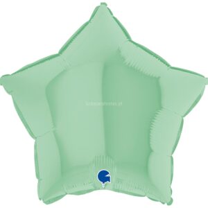 Balão Estrela Verde Mate 50cm