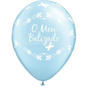 Balão Látex Batizado Azul