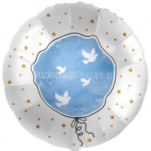 Balão Pombas Azul 43cm