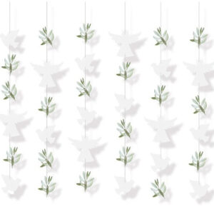 Decoração Cortina Anjo e Pomba 6 cordões
