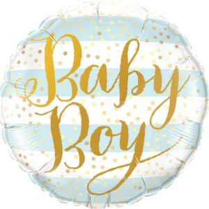 Balão Baby Boy riscas 45cm