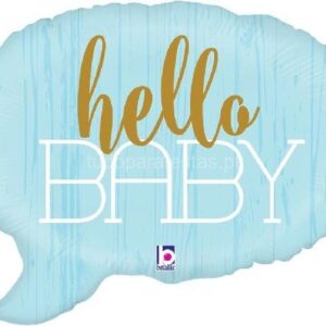 Balão Hello Baby Azul 61cm