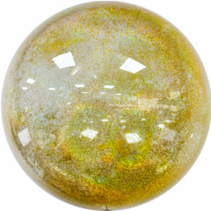 Balão Bubble Transparente Glitter Dourado 51cm