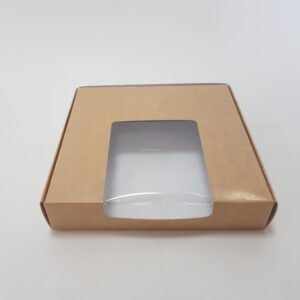 Caixa Kraft com janela de lado 17,5cm