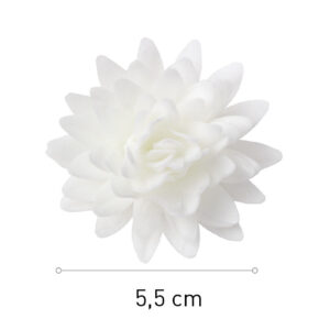 .Flor hóstia Pompom Branco 5,5cm