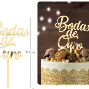 Topo de Bolo Bodas de Ouro