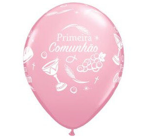 Balão Látex Comunhão Rosa