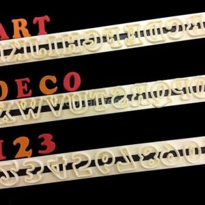 Cortador Abecedário Art Deco Maiúsculas + nºs