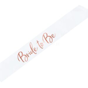 Faixa Bride to Be Rose Gold