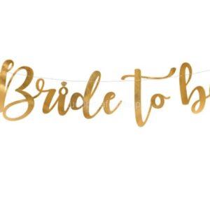 Faixa Bride To Be Dourado 80x19cm