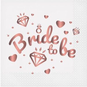 Guardanapos Bride To Be branco 20unid