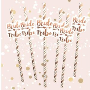 Palhinhas Bride Tribe Rose Gold 6unid