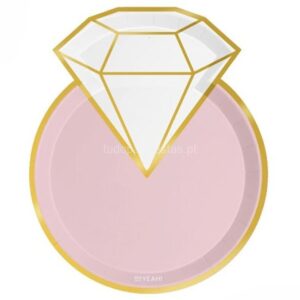 Pratos Anel Diamante 24x20cm 6unid
