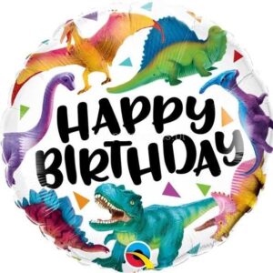 Balão Dinossauro Happy Birthday 46cm