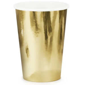 Copos Dourado Metalizado 6unid