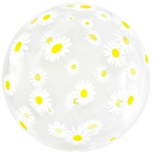Balão Margaridas Transparente 50cm