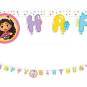 Faixa Happy Birthday Gabby 2m