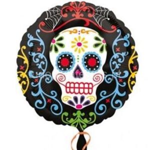 Balão Halloween Caveira Mexicana 43cm