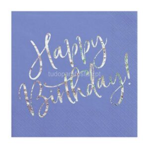 Guardanapos Happy Birthday Azul 20unid